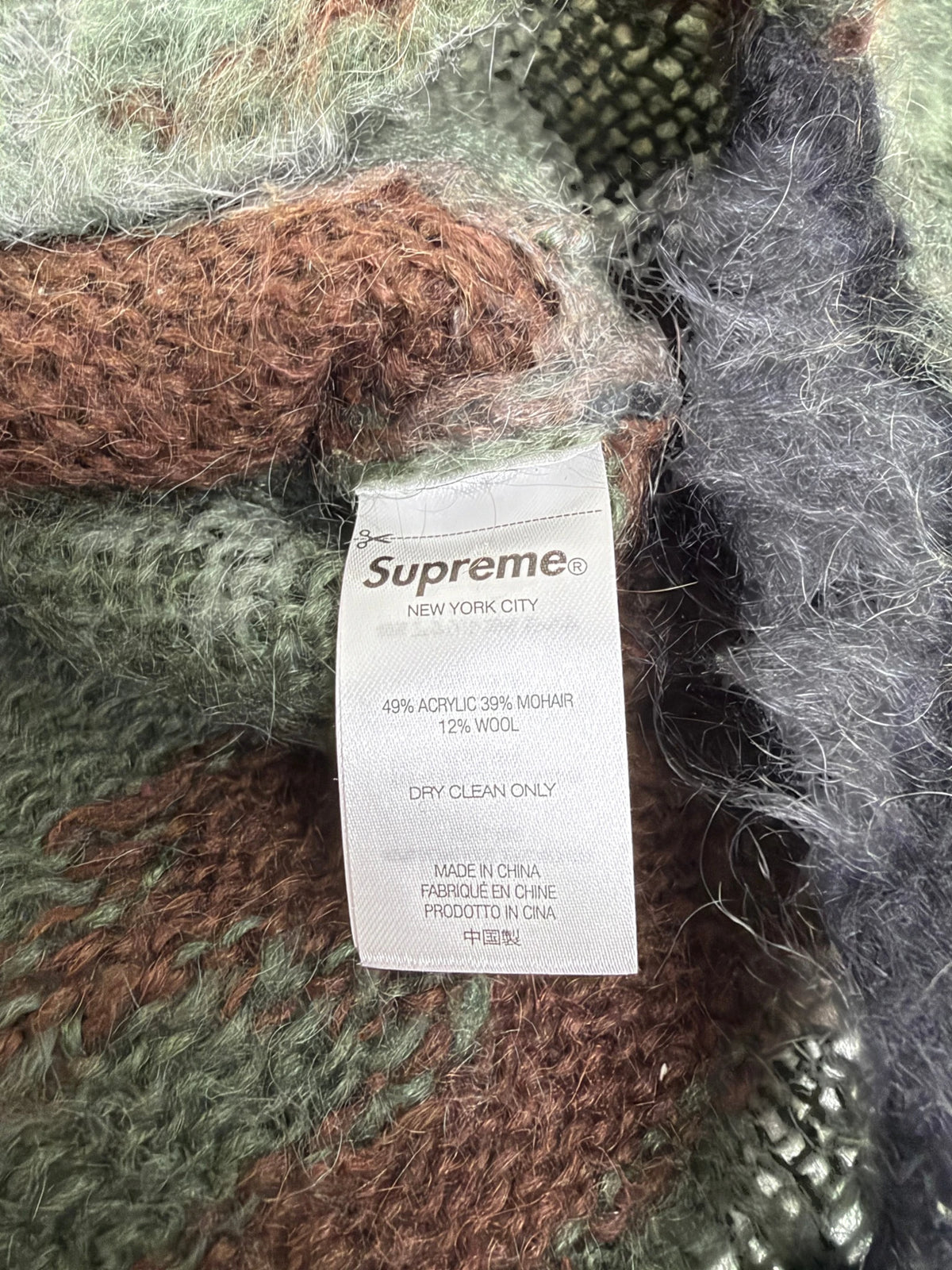 Supreme X Junya Watanabe Camo Mohair Sweatshirt - (USED)