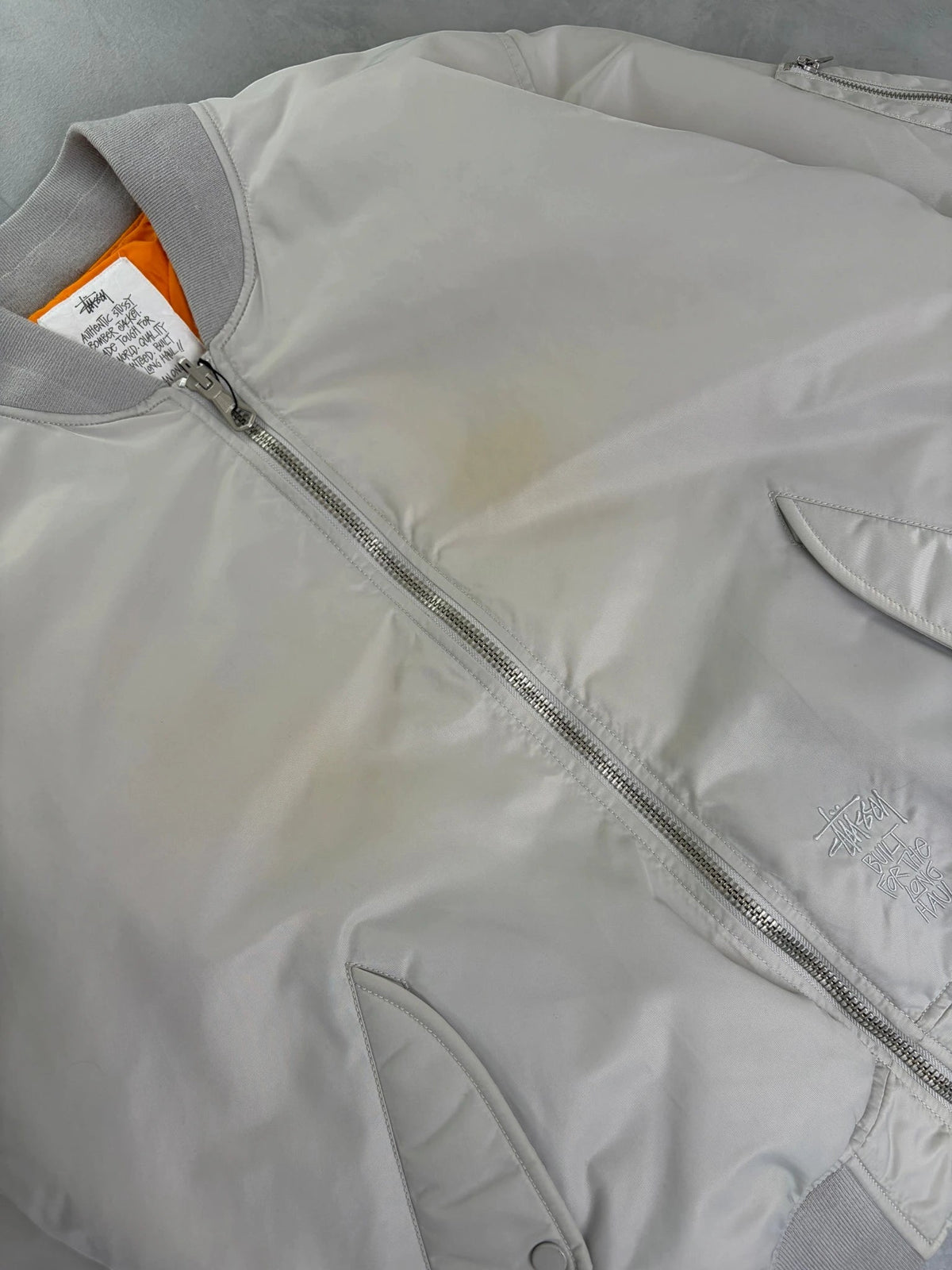Stussy Bomber Jacket grey – XL