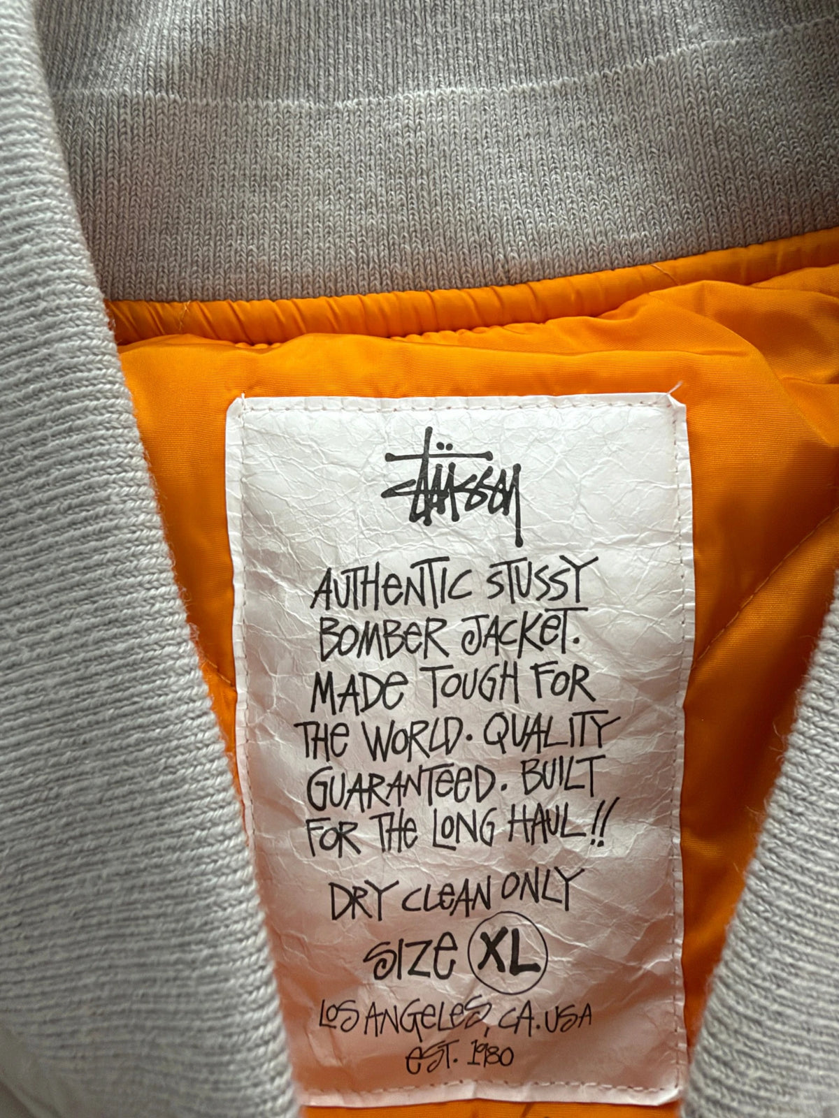 Stussy Bomber Jacket grey – XL