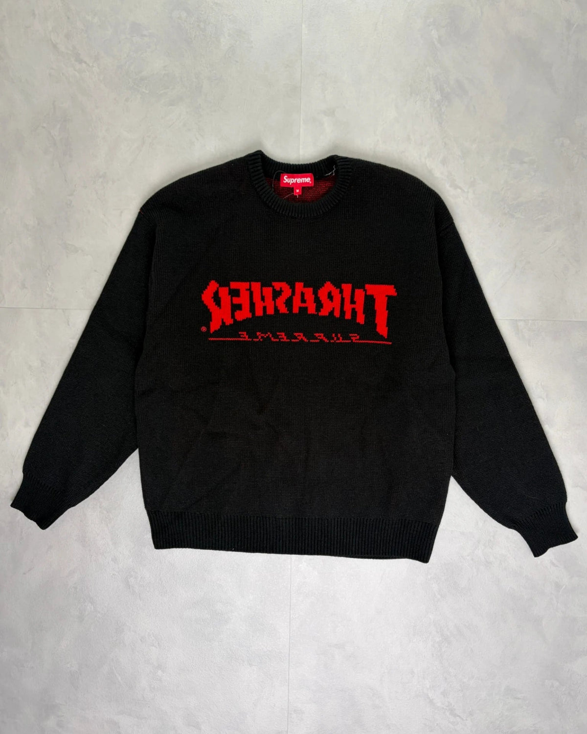 Supreme x Thrasher Knitted Sweatshirt black – M