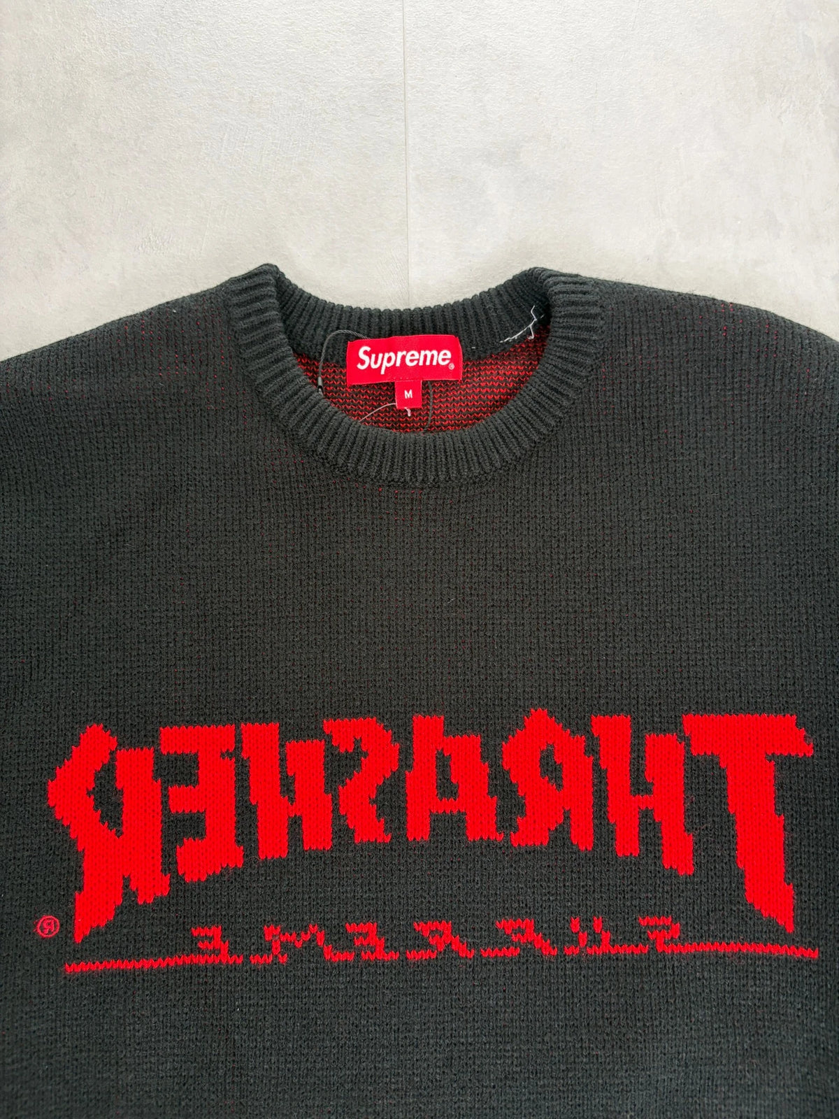 Supreme x Thrasher Knitted Sweatshirt black – M