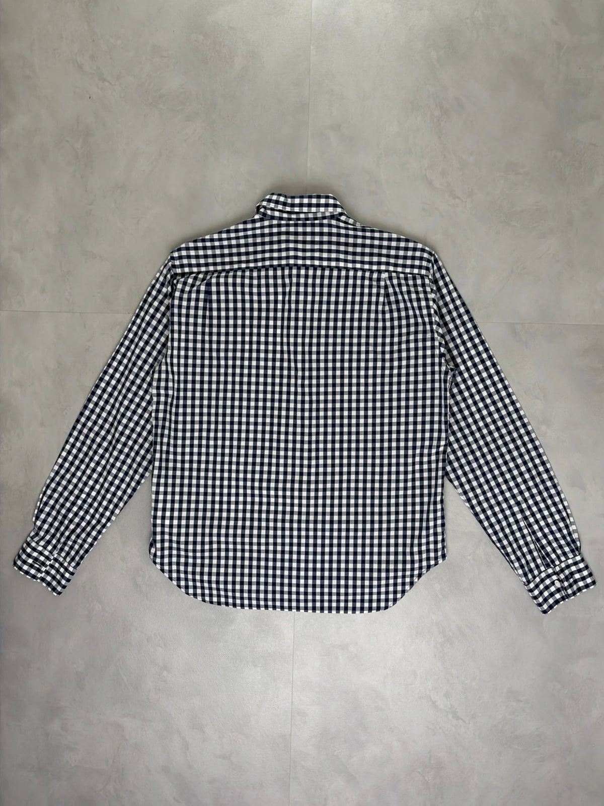 COMME DES GARÇONS AW07 GINGHAM WOOL PANEL SHIRT BLUE - M