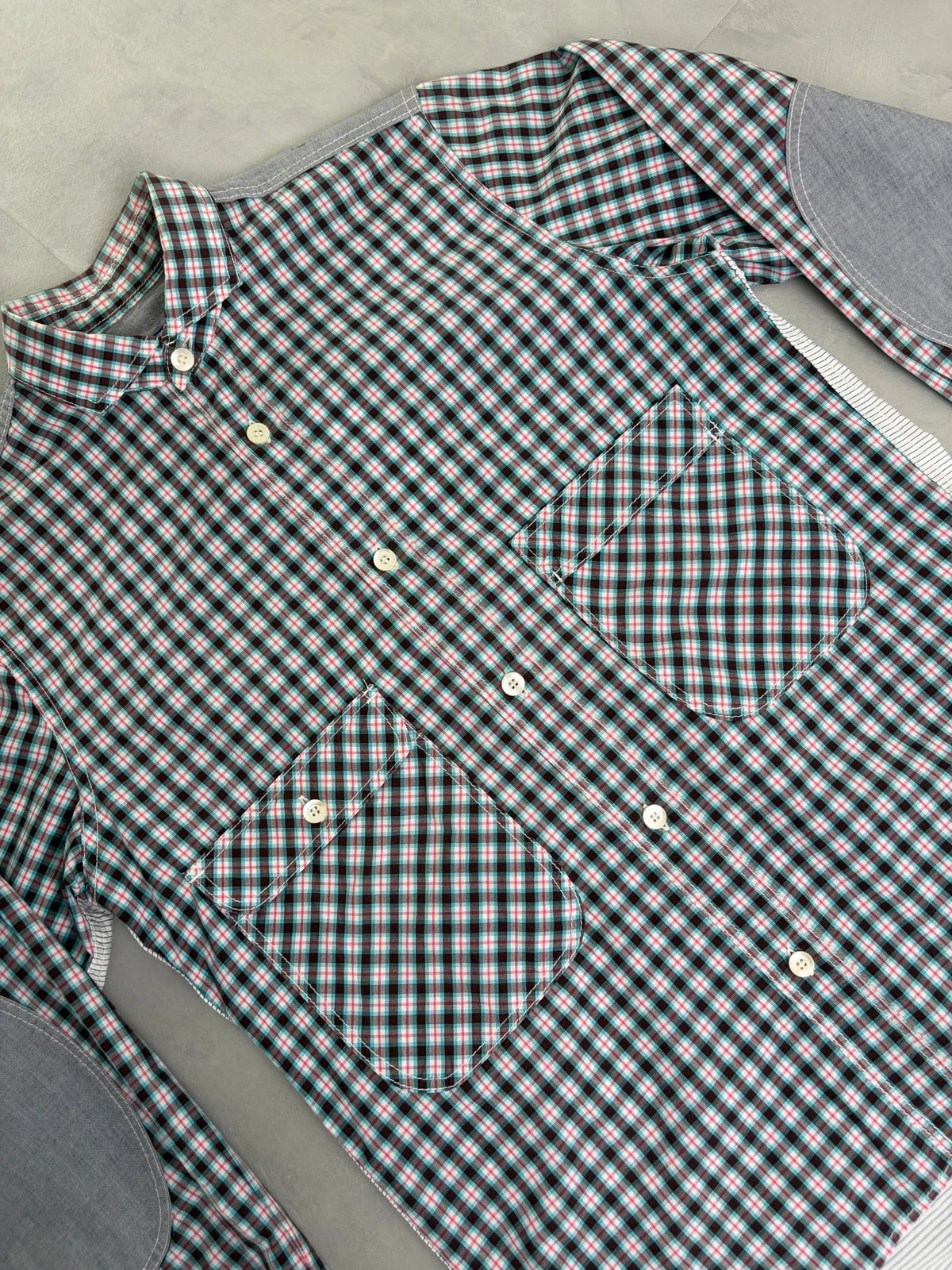 JUNYA WATANABE COMME MAN PATCHWORK SHIRT - (USED) - XS