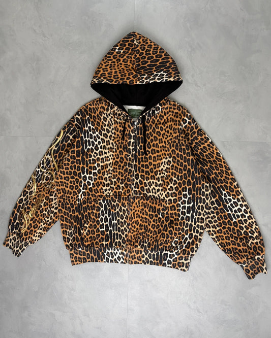 Denim Tears Leopard Print Zip Up Hoodie – S