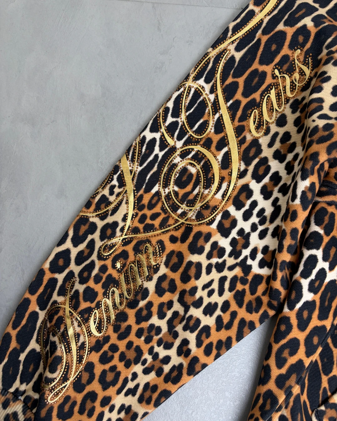 Denim Tears Leopard Print Zip Up Hoodie – S