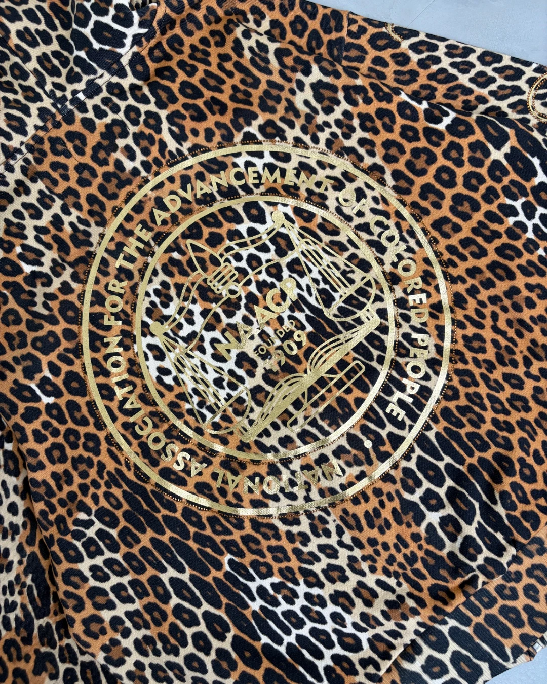 Denim Tears Leopard Print Zip Up Hoodie – S