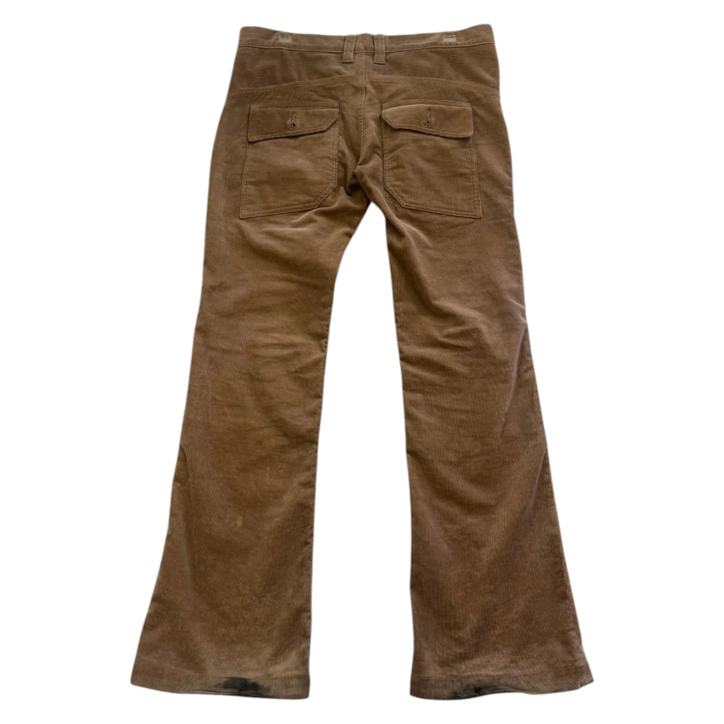 Livertine Tokyo Underground Corduroy Cargo Flare Trousers brown - L
