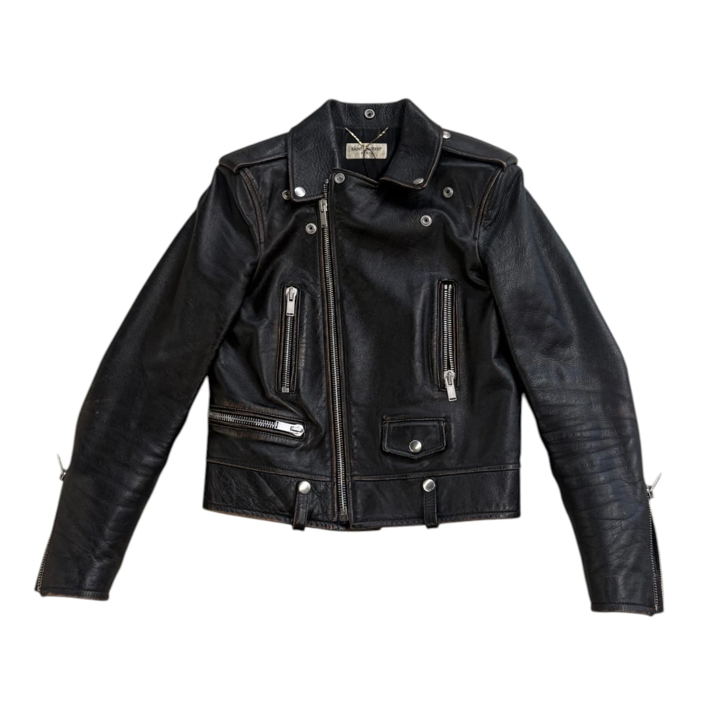 YSL No Smoking Leather Jacket - EU38