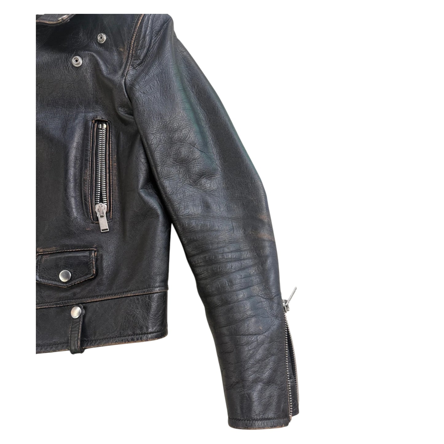 YSL No Smoking Leather Jacket - EU38