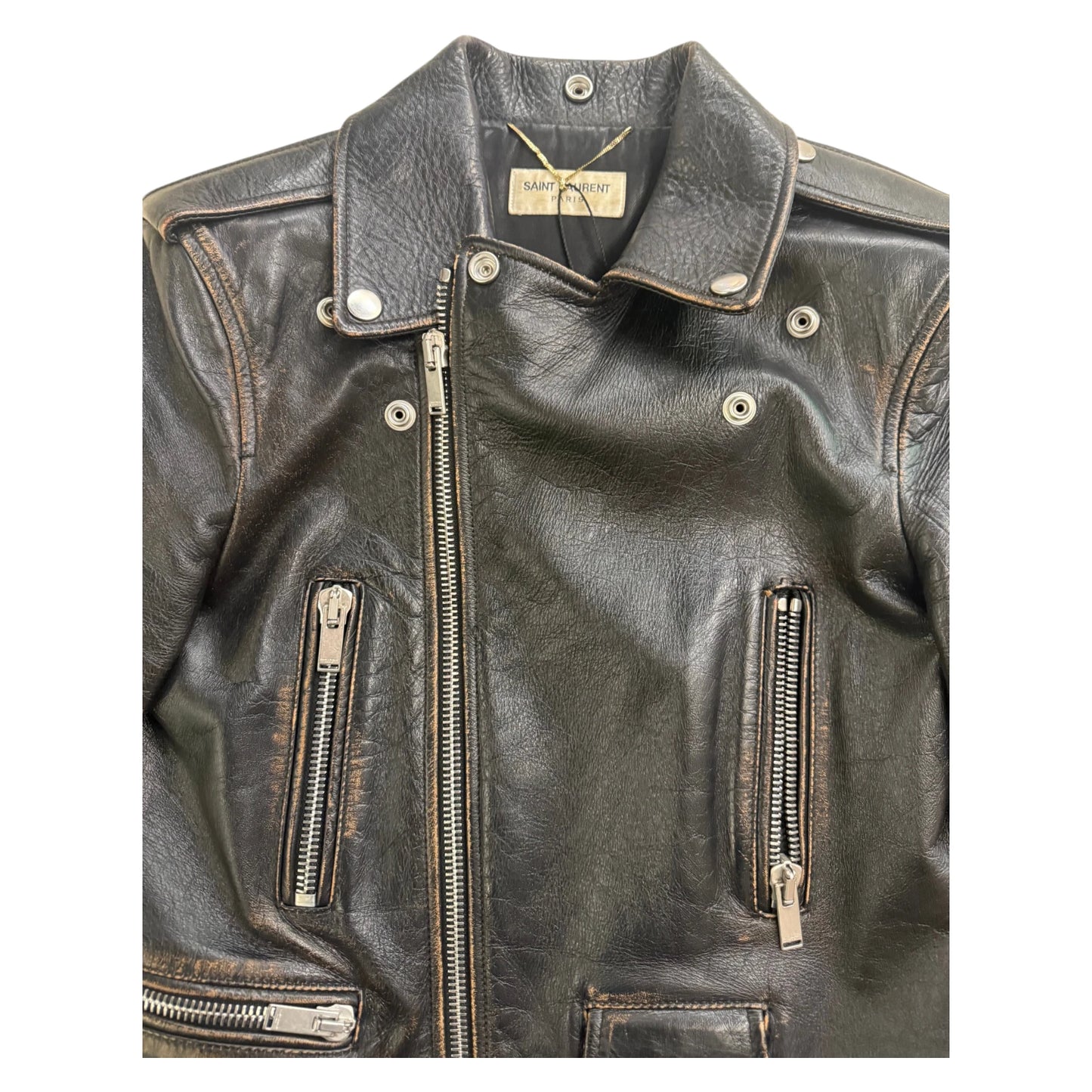 YSL No Smoking Leather Jacket - EU38