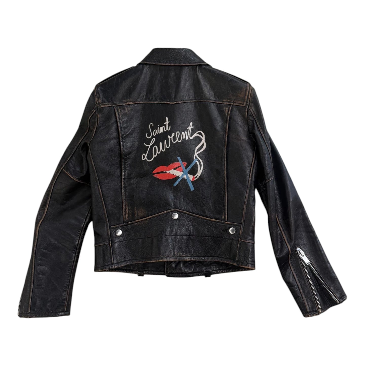 YSL No Smoking Leather Jacket - EU38