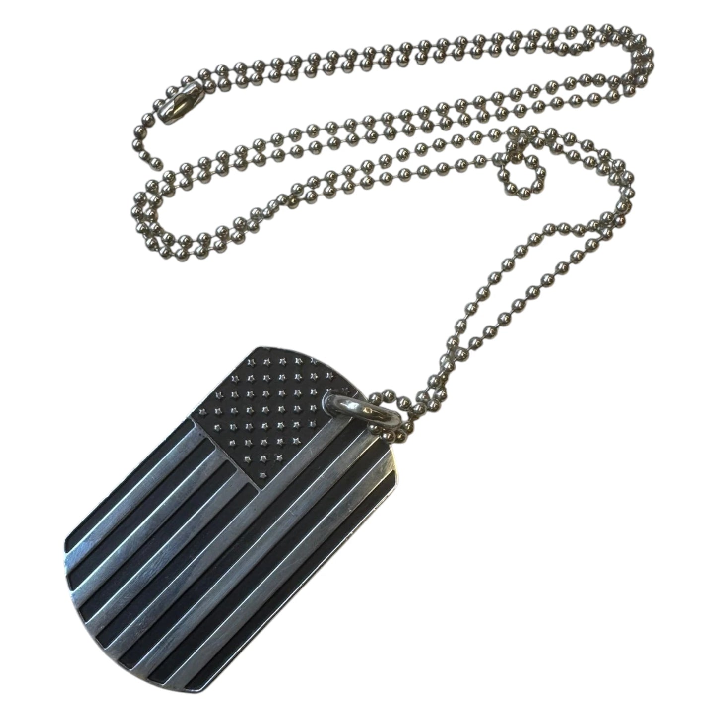CHROME HEARTS x Richard Stark American Flag Tag Necklace - O/S