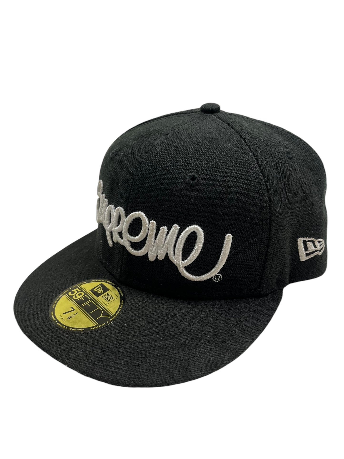 Supreme New Era Handstyle Black Cap - (GRADE A) 7 1/8