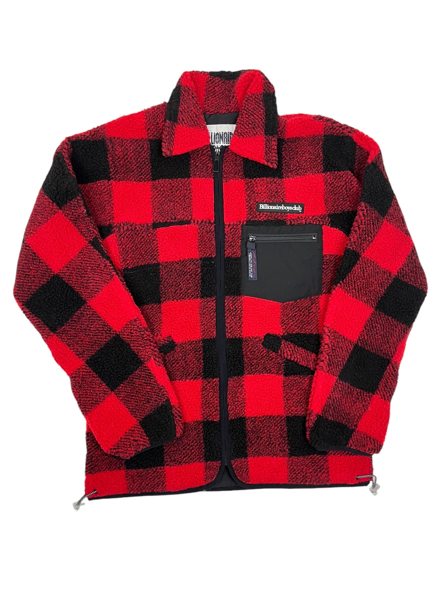 Billionaire Boys Club Fleece Check Zip Shirt - (NEW) S