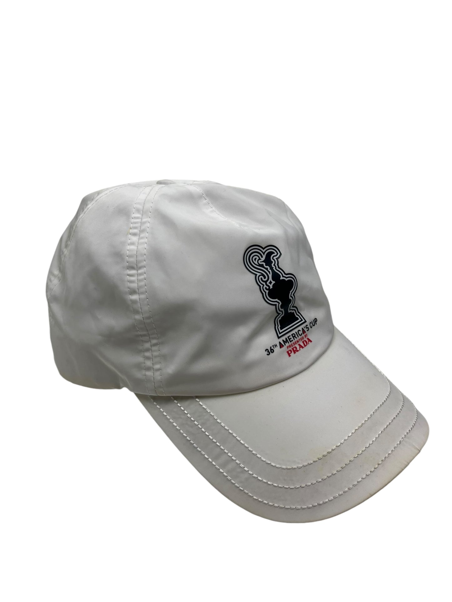 Prada America Cup White Adjustable Cap - (GRADE B)