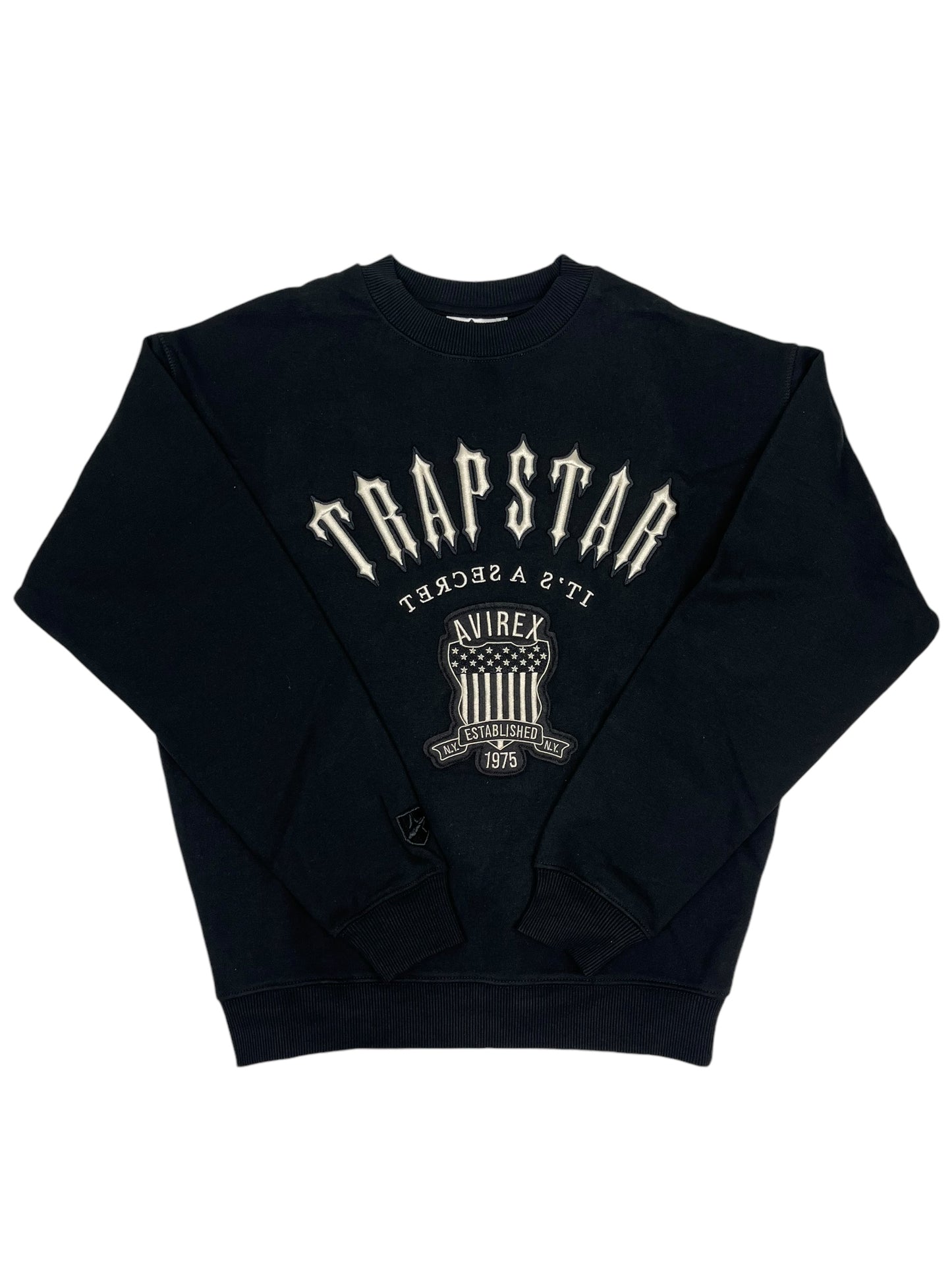 Trapstar X Avirex Black Crewneck - (NEW) S