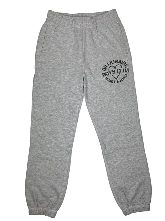 Billionaire Boys Club Heart & Mind Stencil Grey Sweatpants - (NEW)