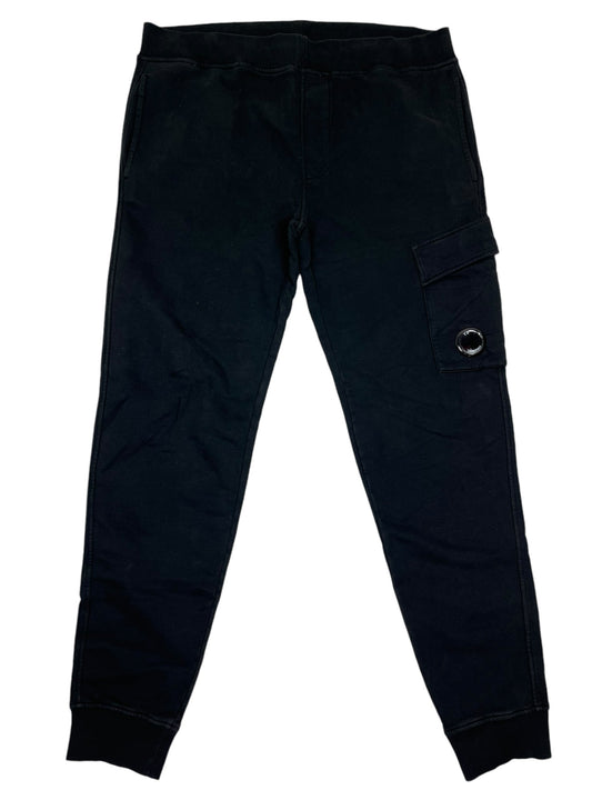 C.P. Company Fleece Cargo Sweatpants Black - (NEW)