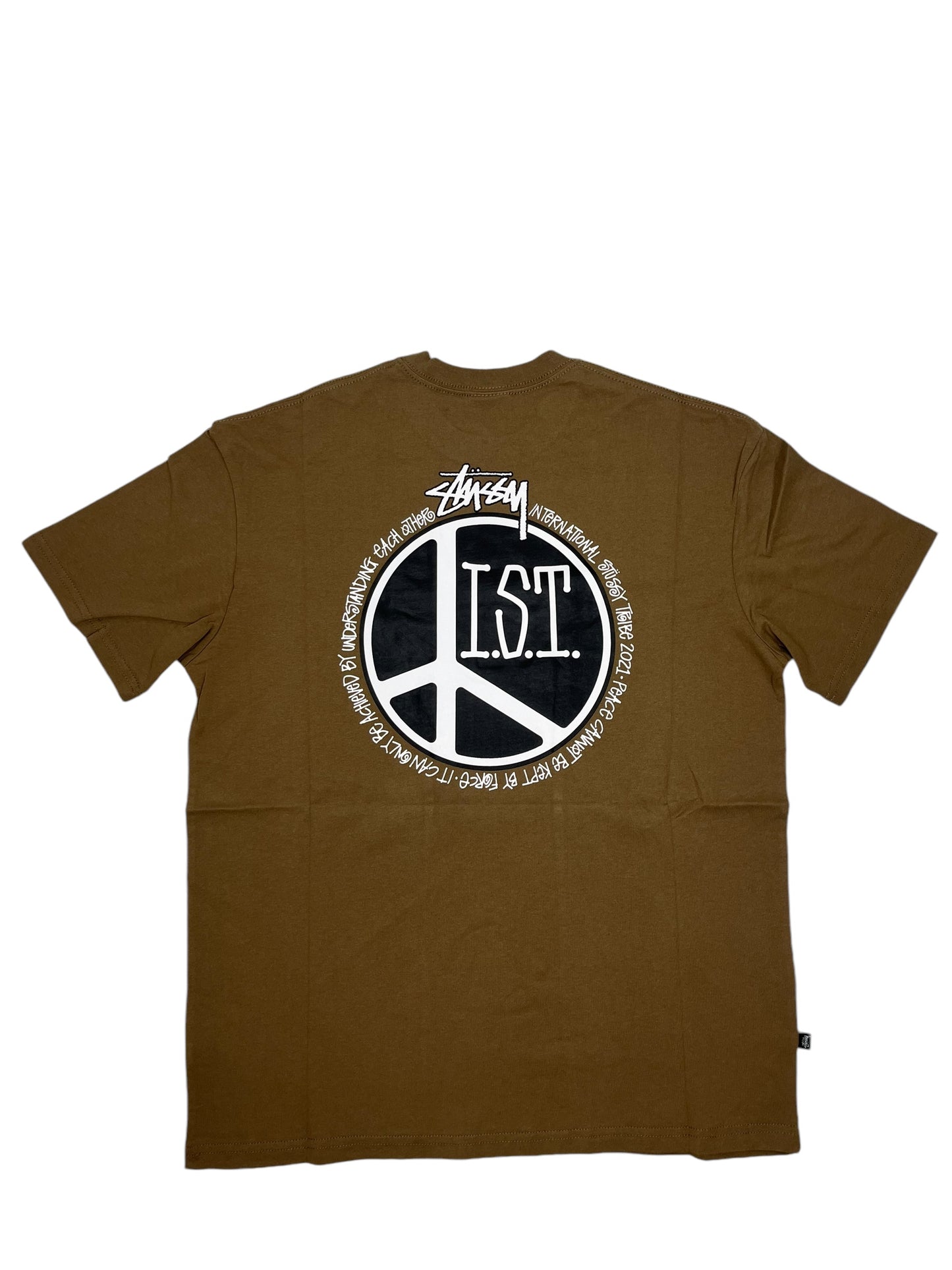 Stussy I.S.T Pocket Logo Brown T Shirt (NEW)