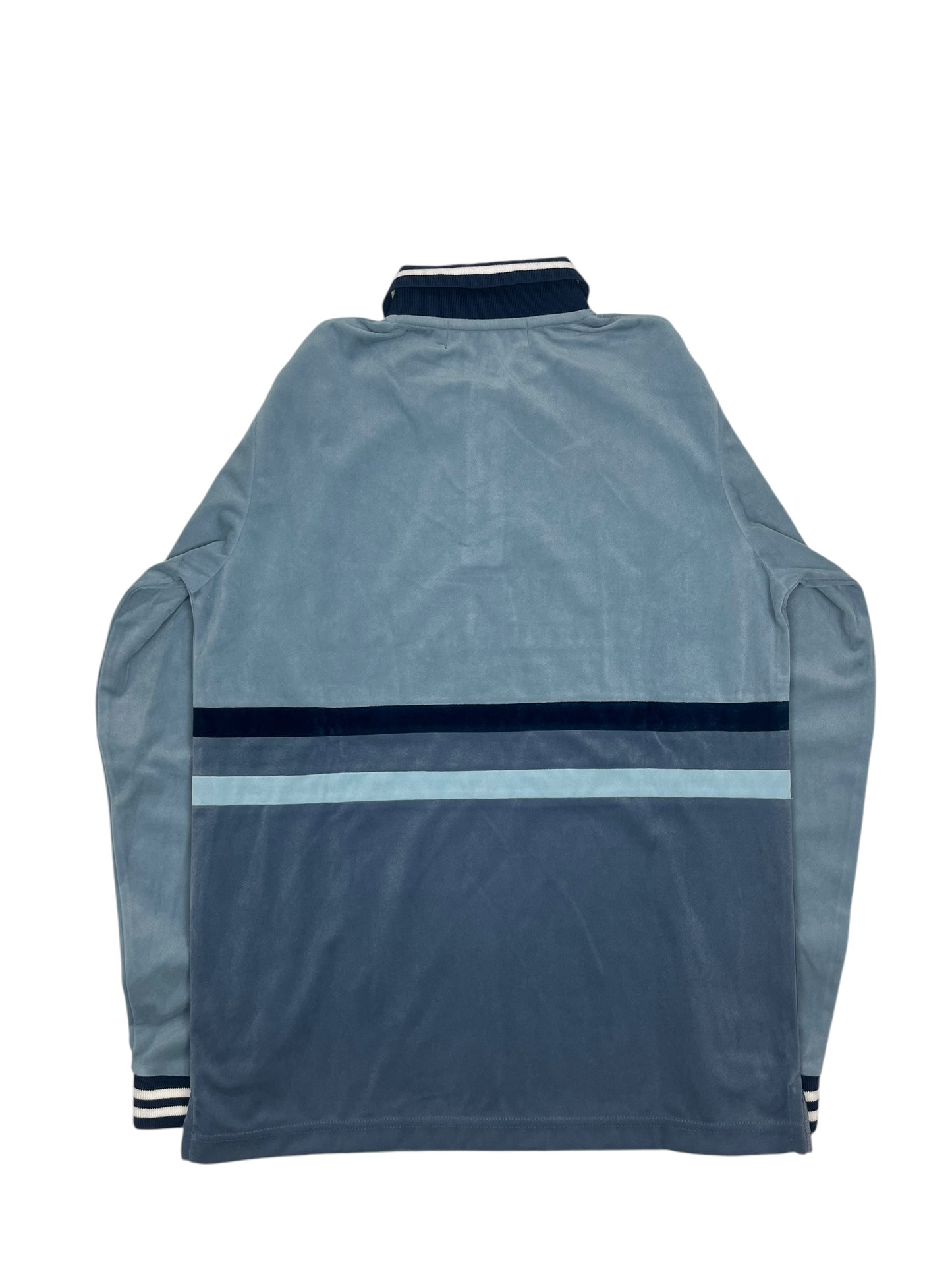 Billionaire Boys Club Serif Logo Velour Blue Rugby Shirt - (NEW)