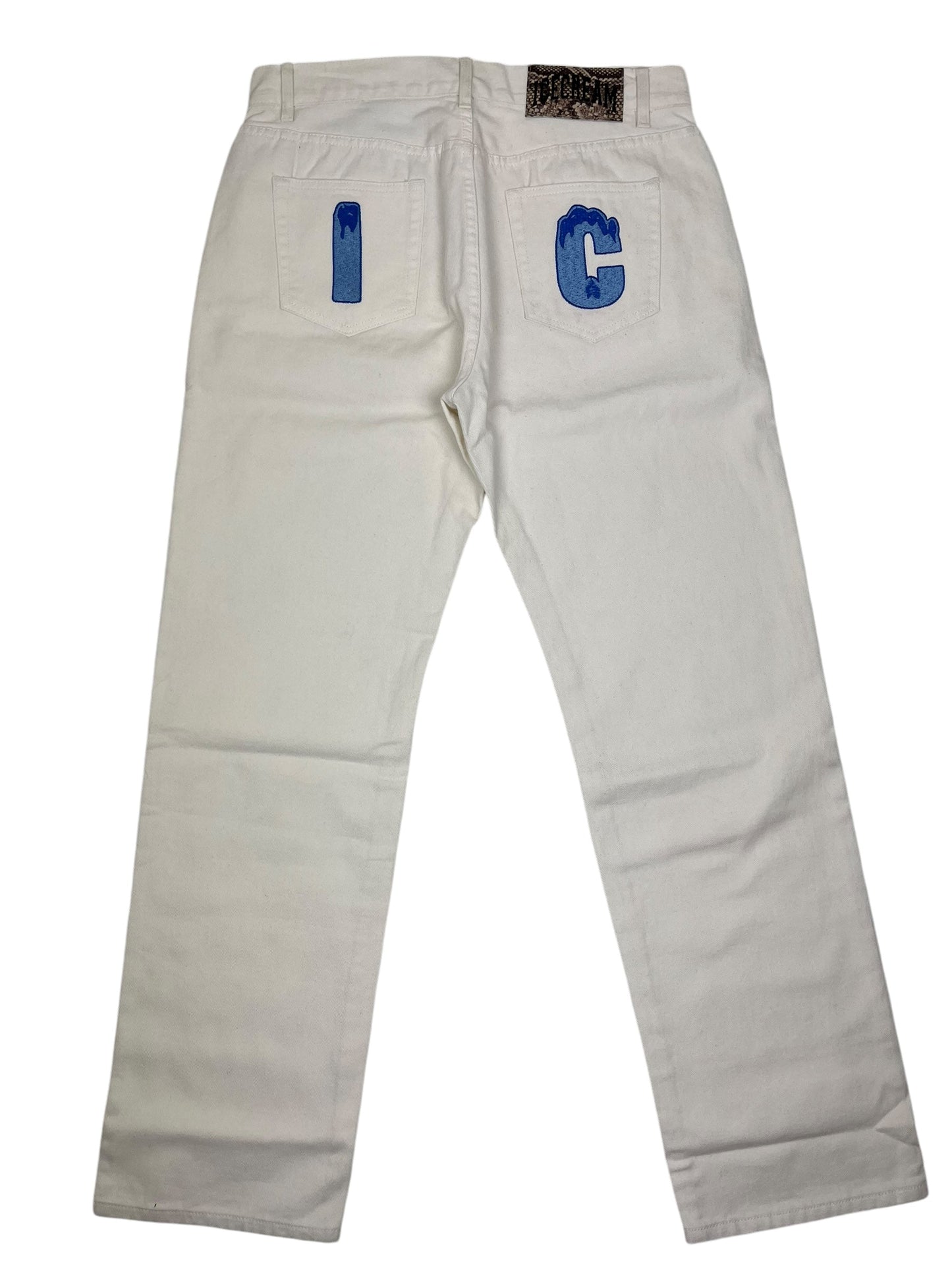 BBC Ice Cream Running Dog White Denim Pants (NEW)