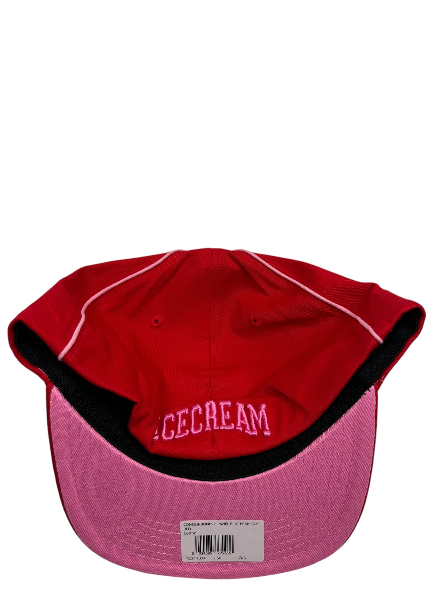 BBC Ice Cream Cones & Bones 6 Panel Red/Pink Cap - (NEW)