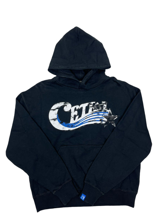 Cetra Visions Swoosh Logo Black Hoodie (NEW) M