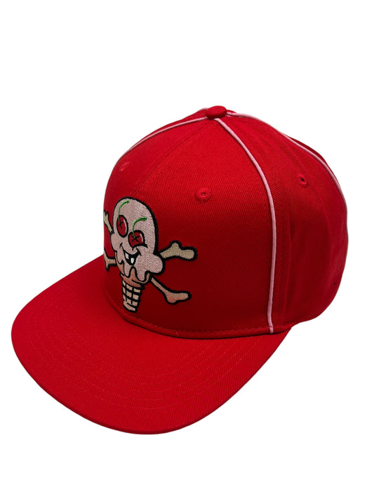 BBC Ice Cream Cones & Bones 6 Panel Red/Pink Cap - (NEW)