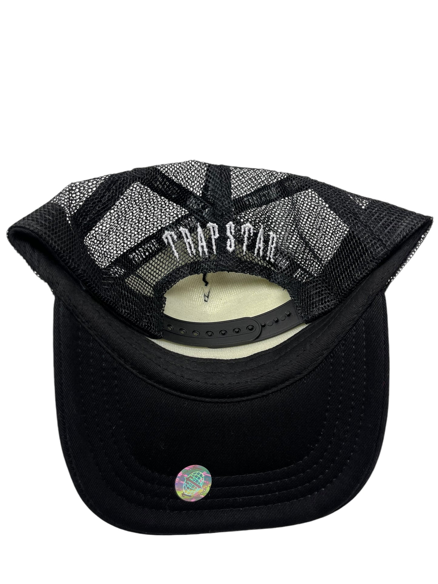 Trapstar Rhinestone Black Mesh Back Adjustable Cap - (NEW)