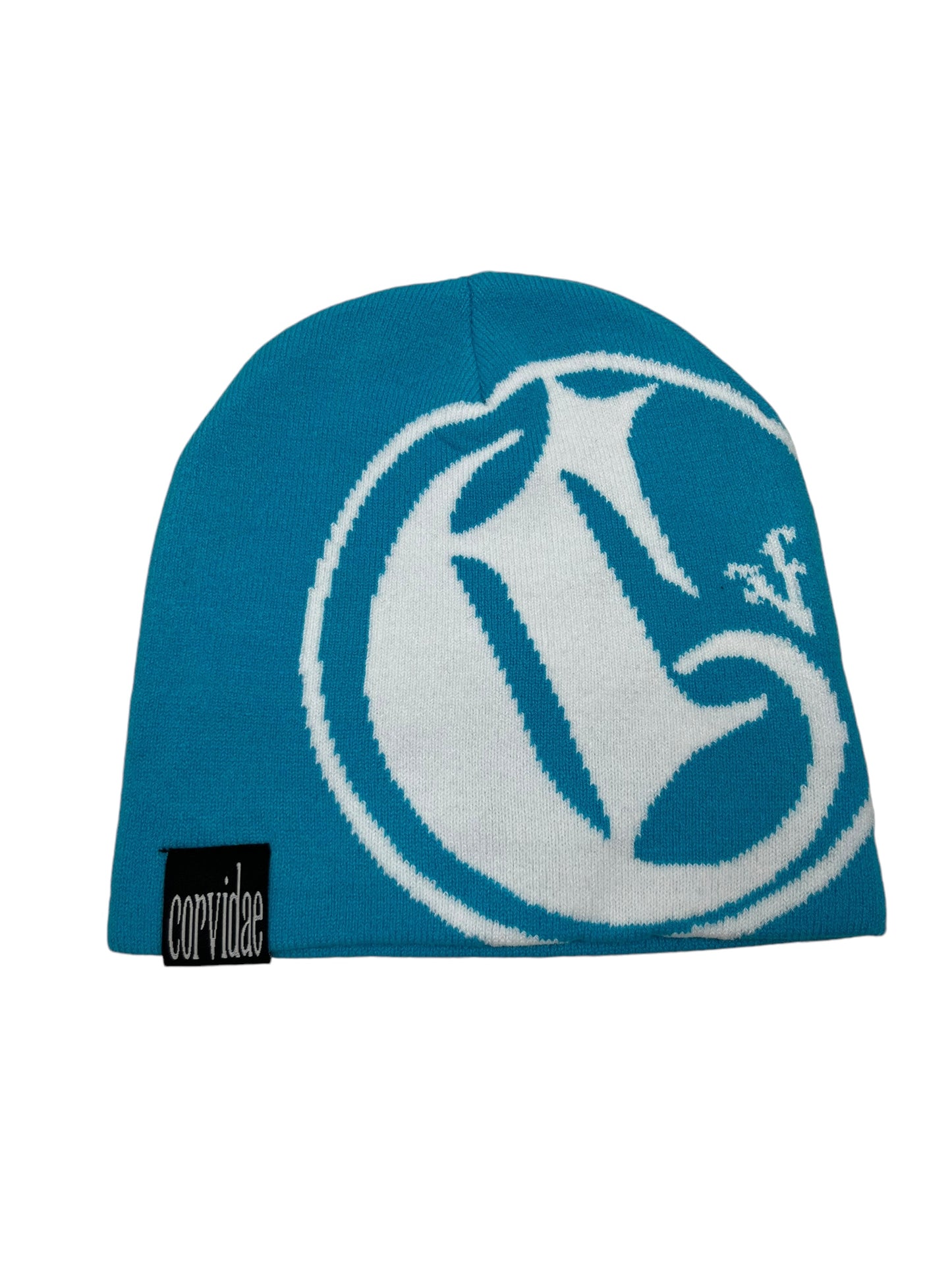 Corvidae Large Logo Blue/White Beanie - (NEW)