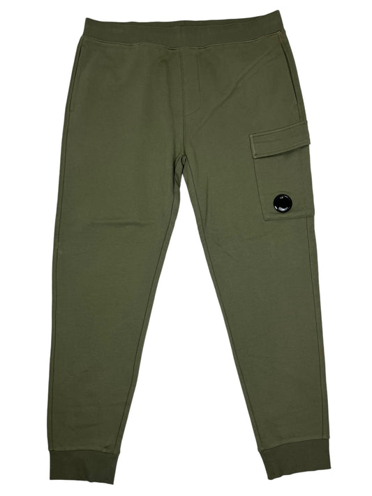 C.P. Company Fleece Cargo Sweatpants Dark Green - (NEW)