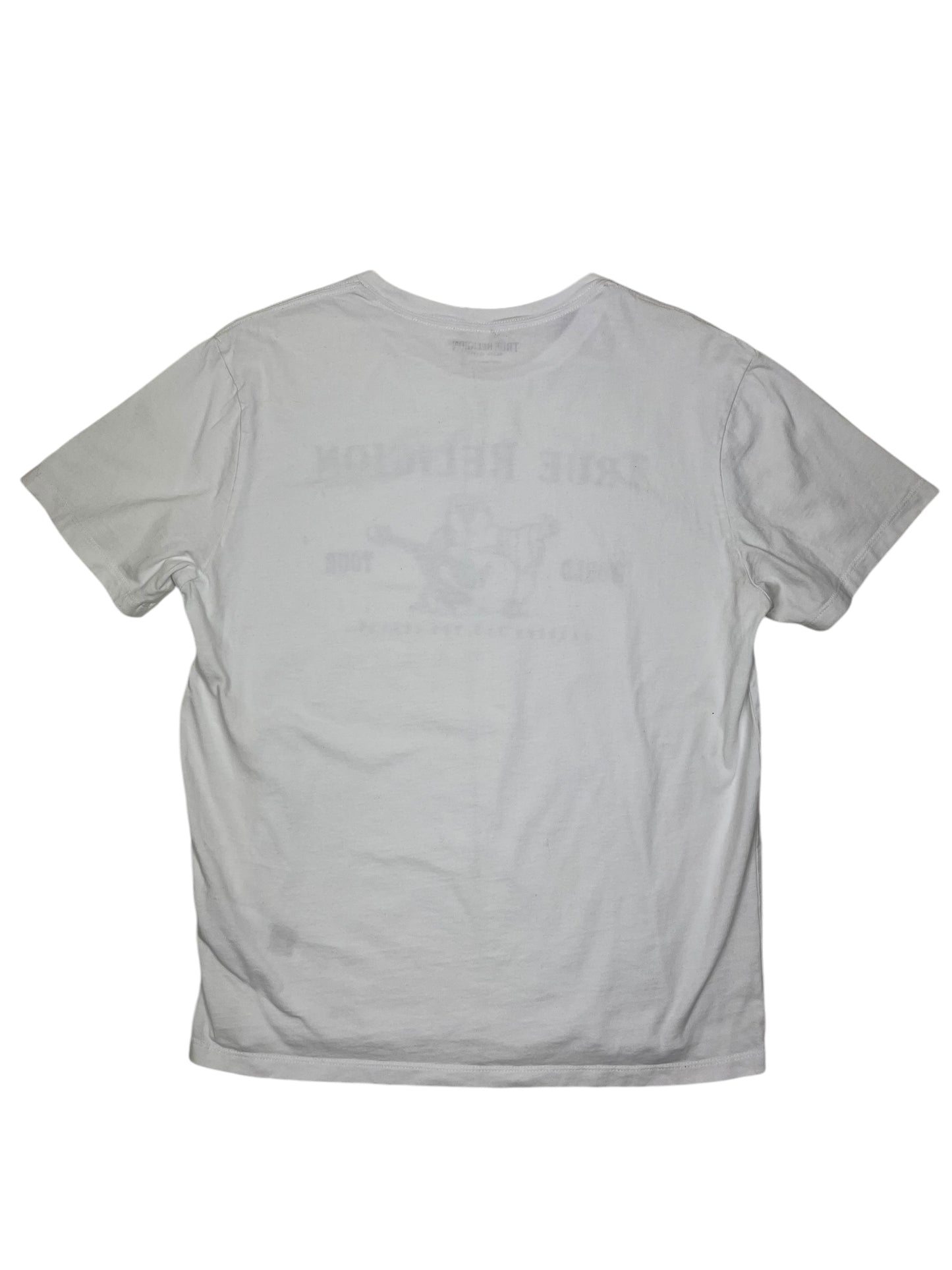 True Religion World Tour White T Shirt - (GRADE A) L