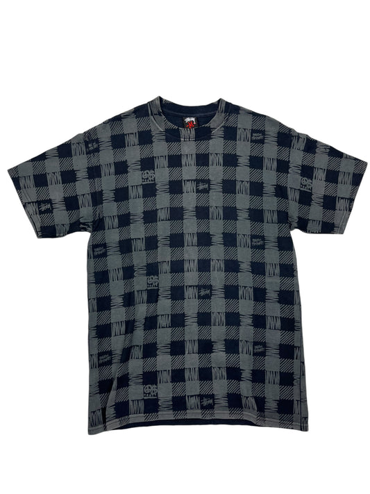 Stussy Checkerboard T Shirt Black - (GRADE A) M