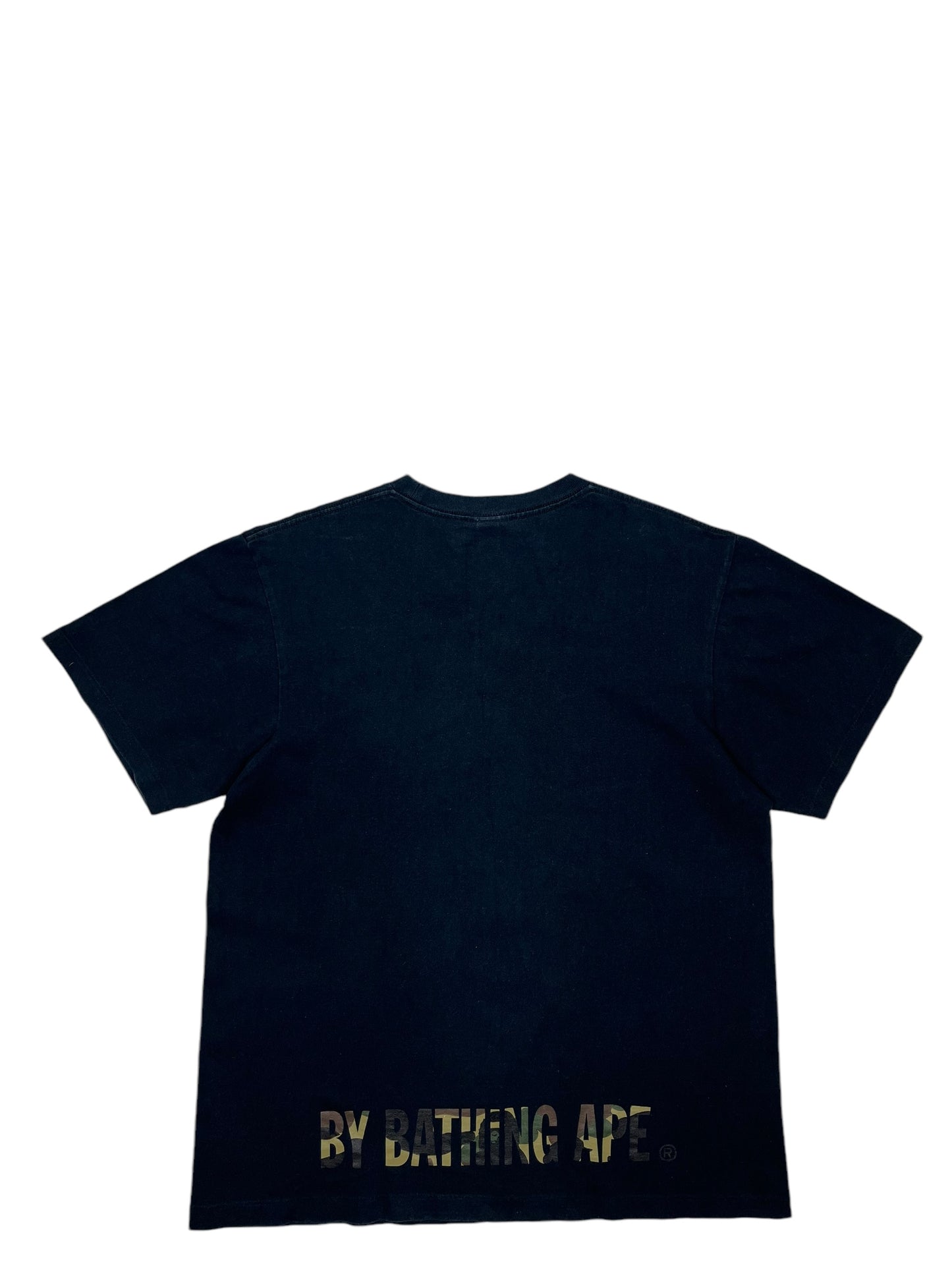 Bape Green Camo Large Ape T Shirt Navy - (GRADE B) L