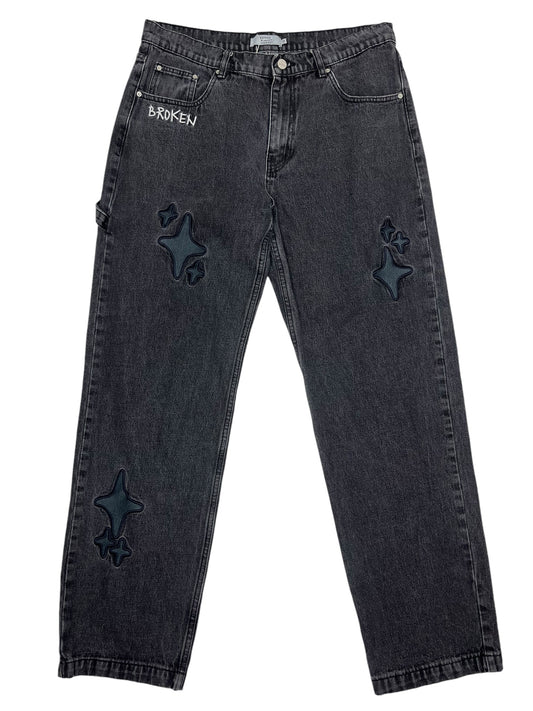 Broken Planet Star Denim Jeans Black - (GRADE C) W36 LW32