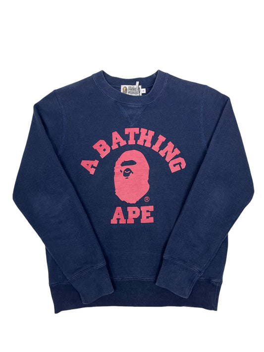 Bape Crewneck Blue/Red (GRADE A) S