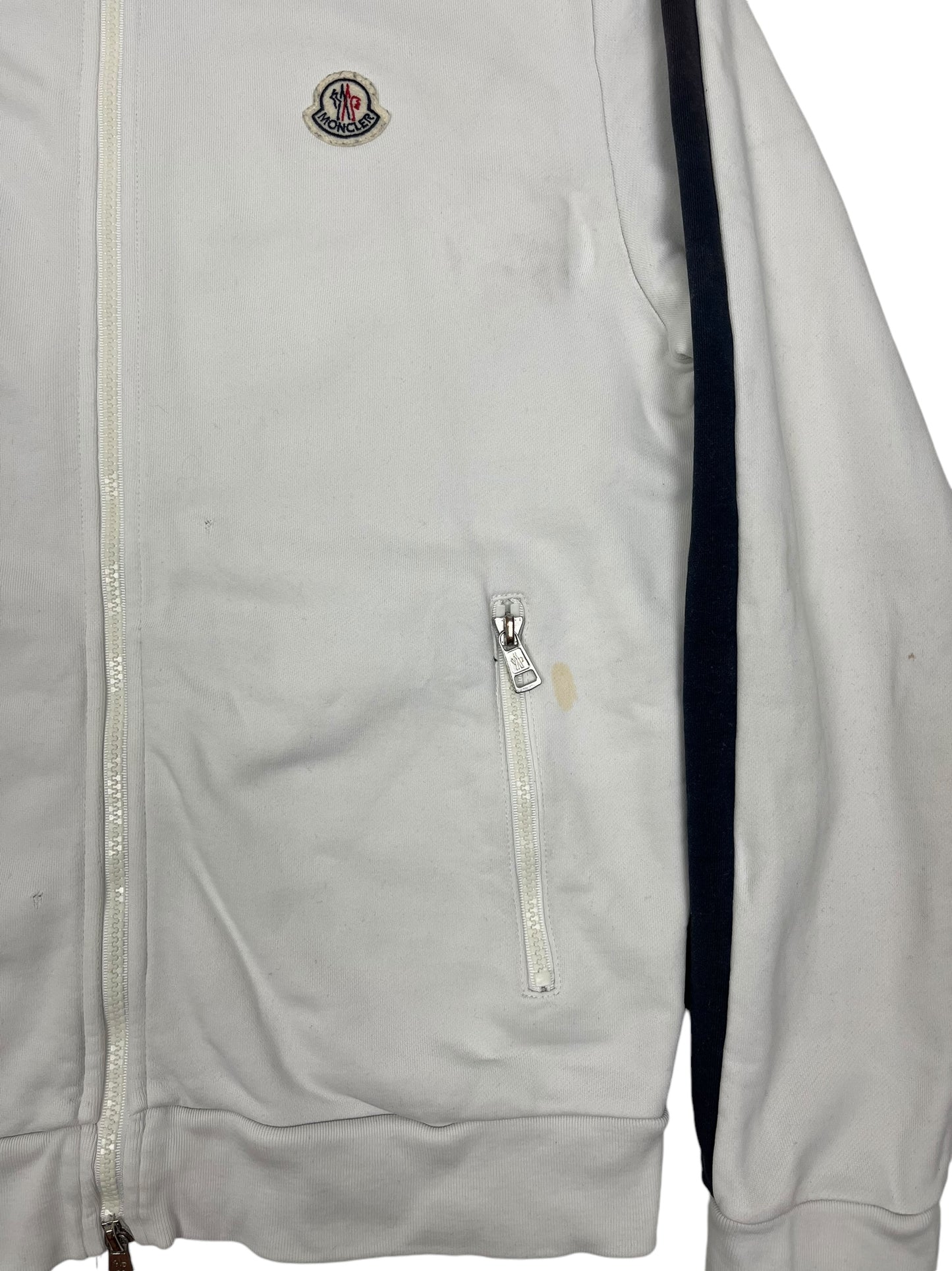 Moncler Track Zip Jacket White - (GRADE B) M