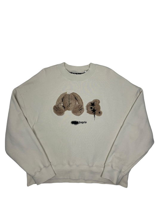 Palm Angels Bear Crewneck Cream - (GRADE A) M