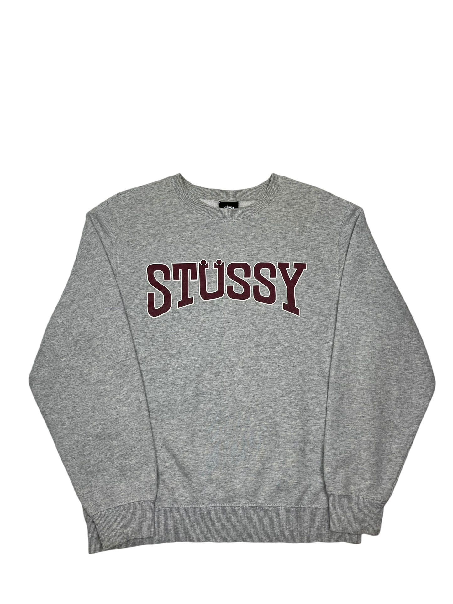 Stussy Arch Logo Crewneck Grey - (GRADE A) S