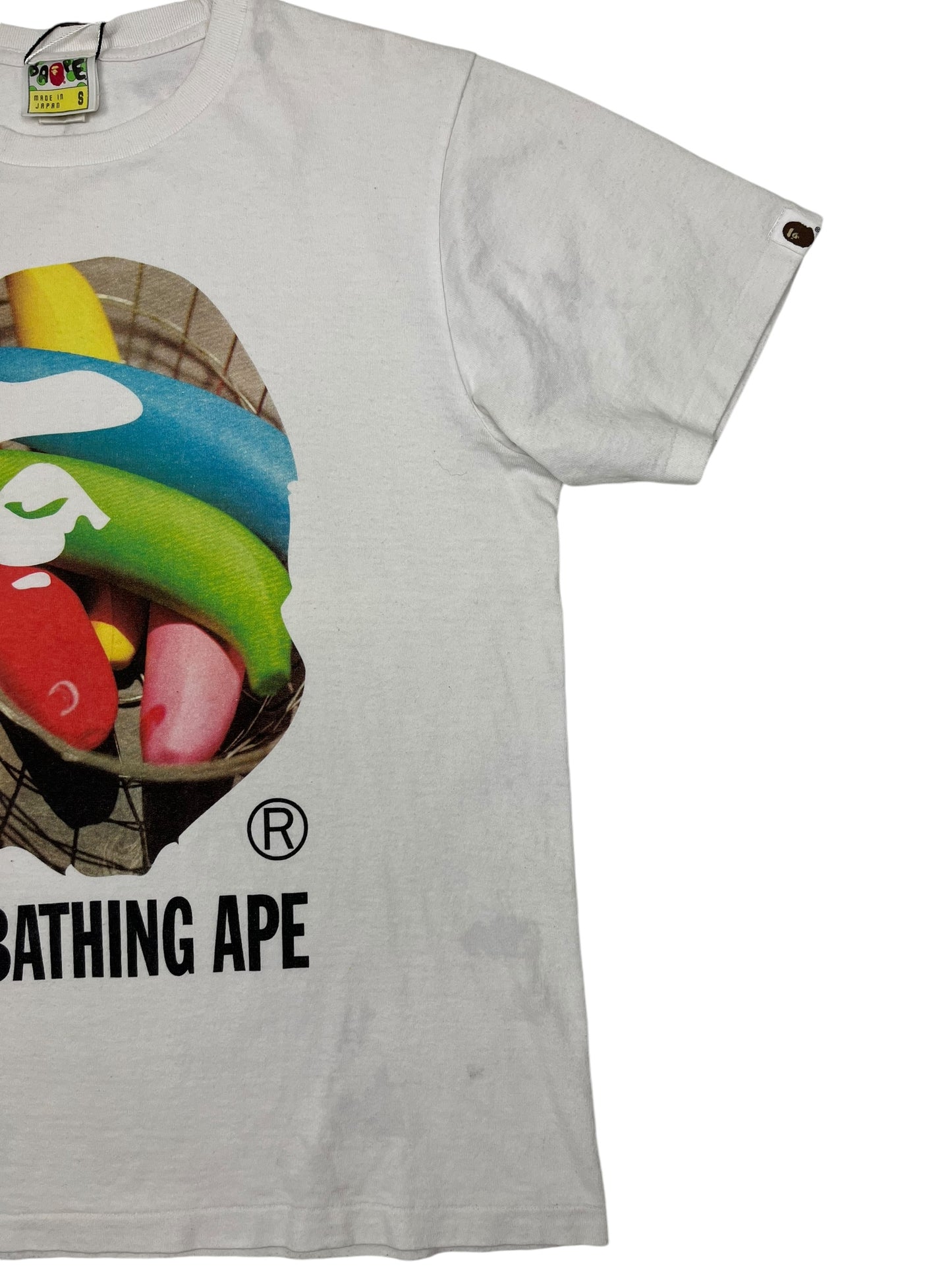 Bape Banana Ape T Shirt White - (GRADE B) S