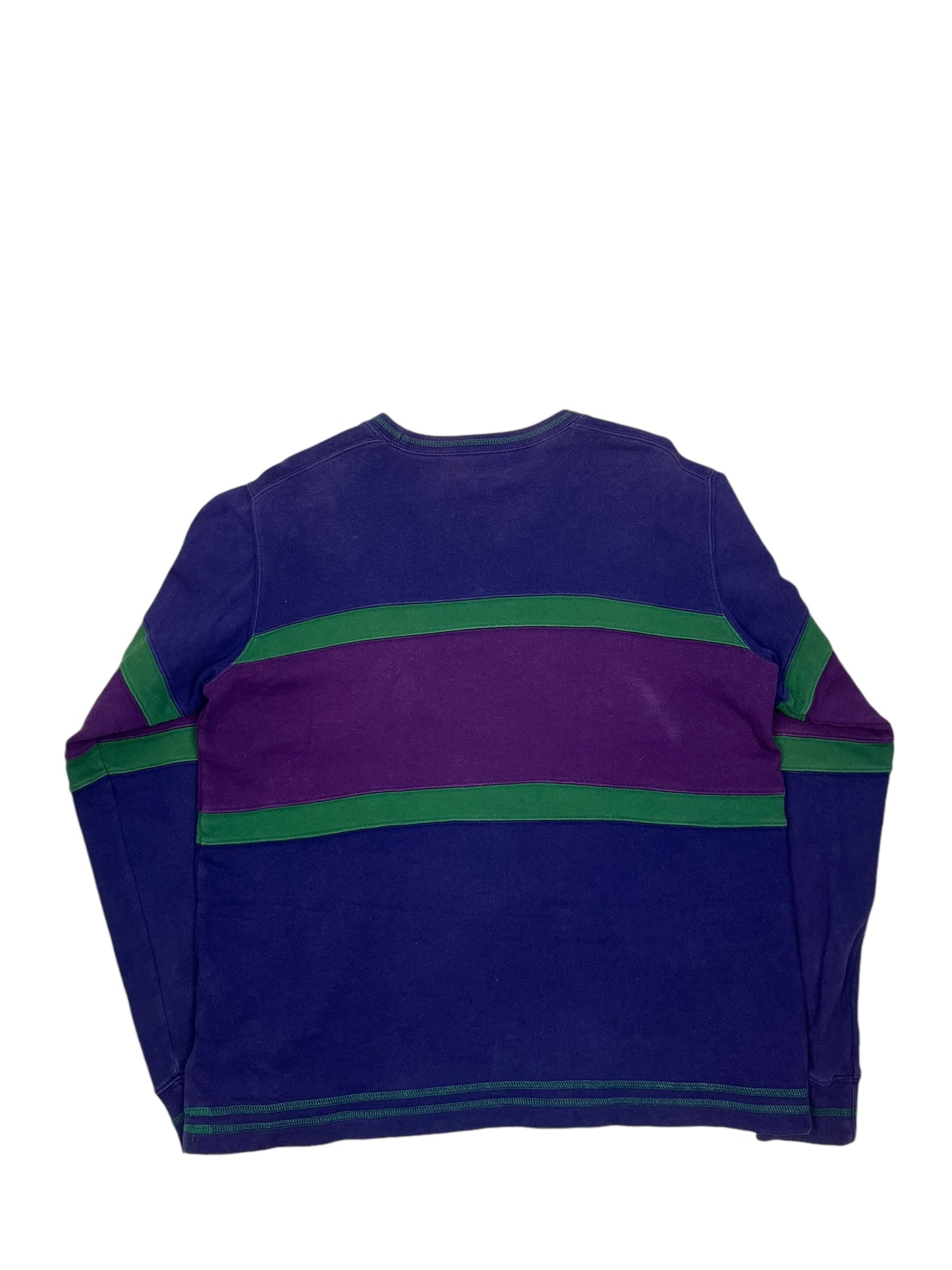 Supreme Centre Stripe Crewneck Purple/Green - (GRADE A) S