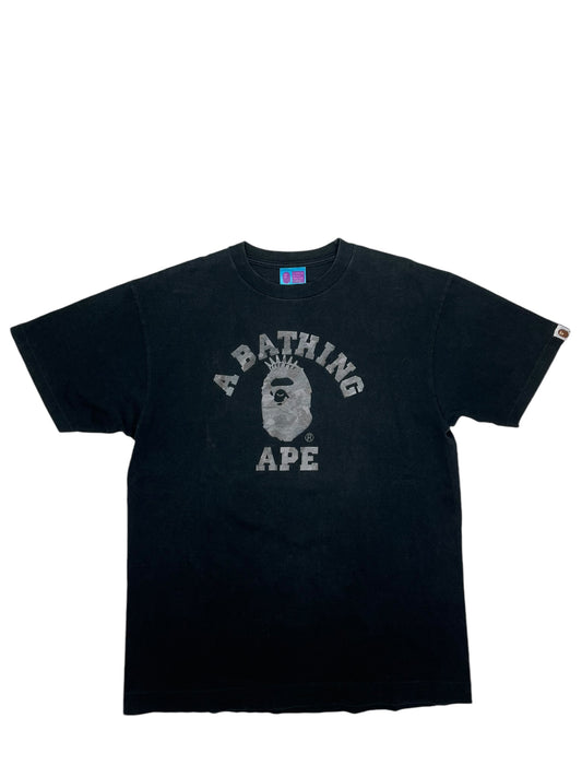 Bape Black Camo Ape T Shirt Black - (GRADE B) L