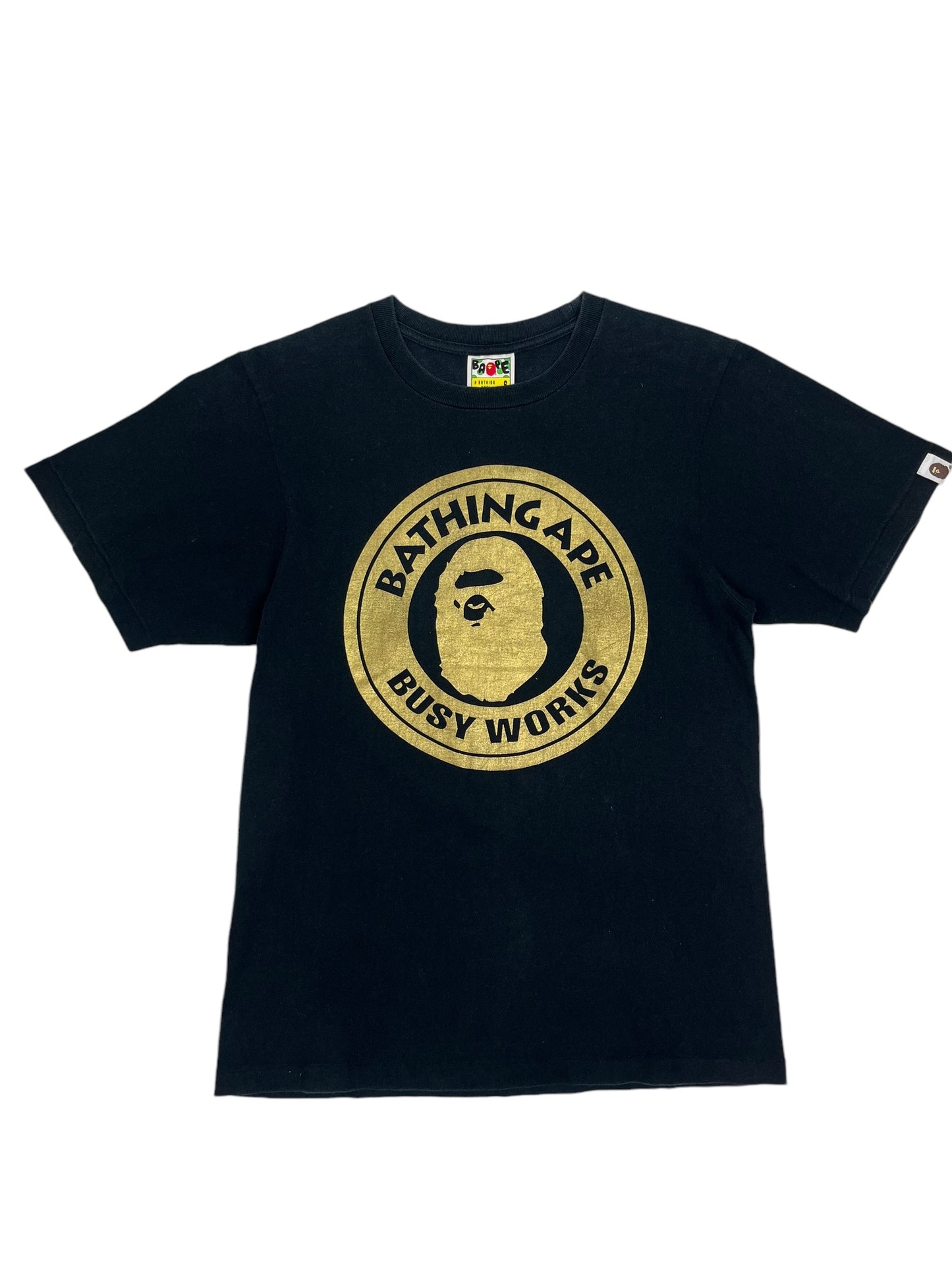 Bape Busy Works Gold T Shirt Black - (GRADE A) S