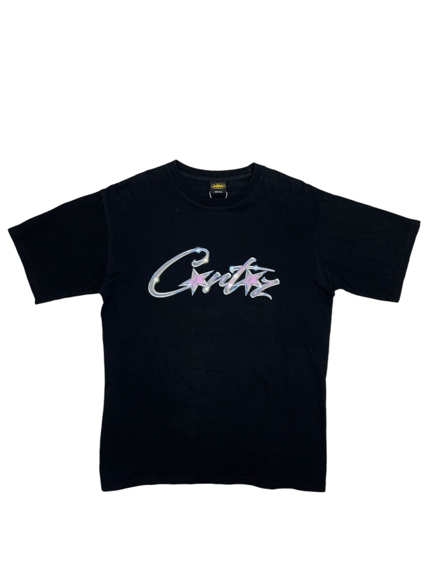 Corteiz Reflective Graphic Logo T Shirt Black - (GRADE A) S