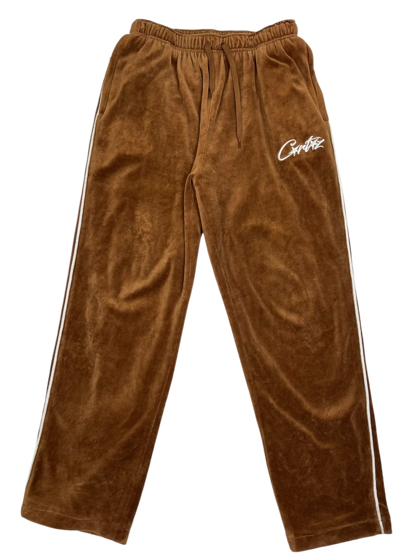 Corteiz Velour Tracksuit Set Brown - (GRADE A) L