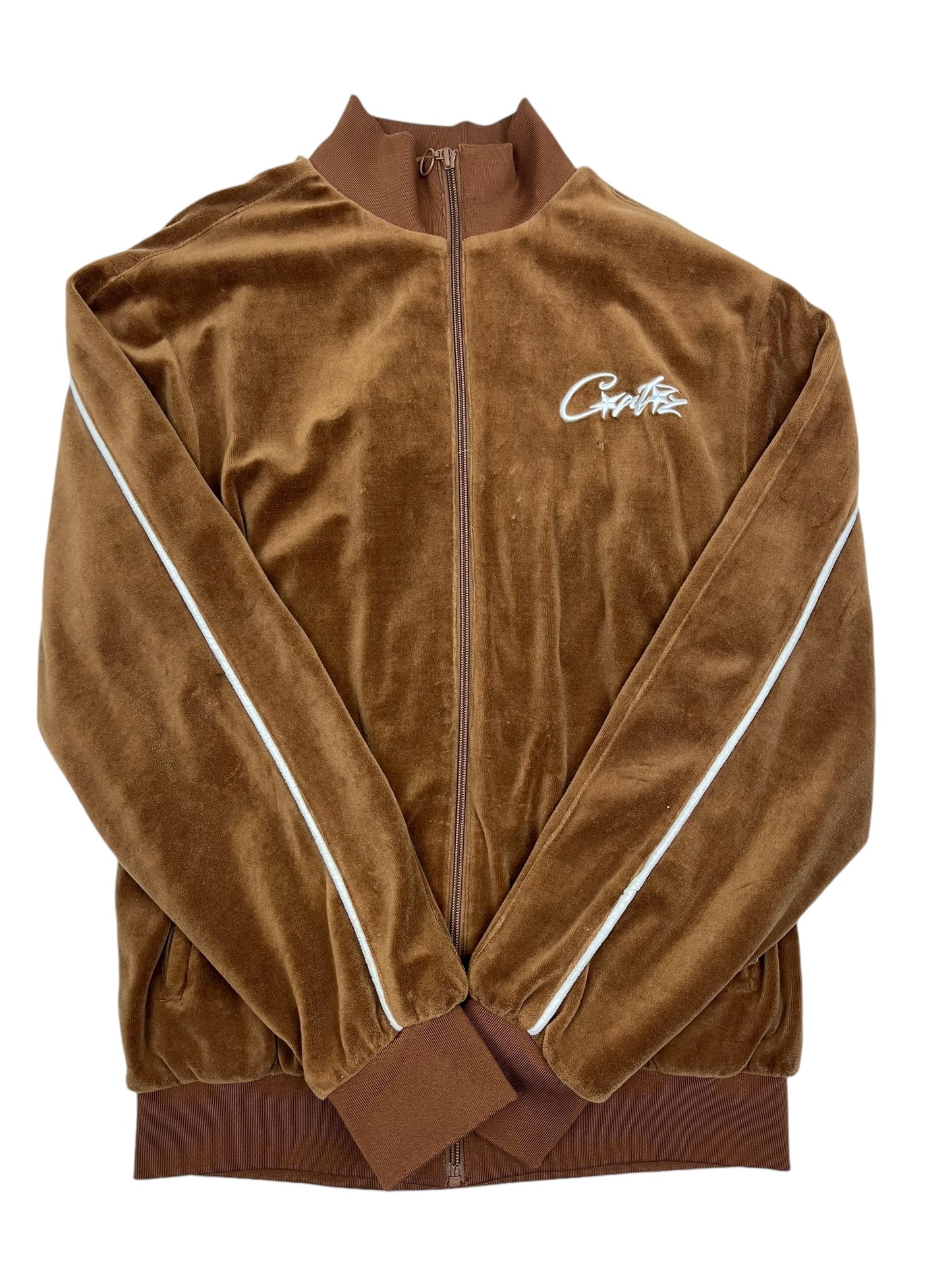 Corteiz Velour Tracksuit Set Brown - (GRADE A) L