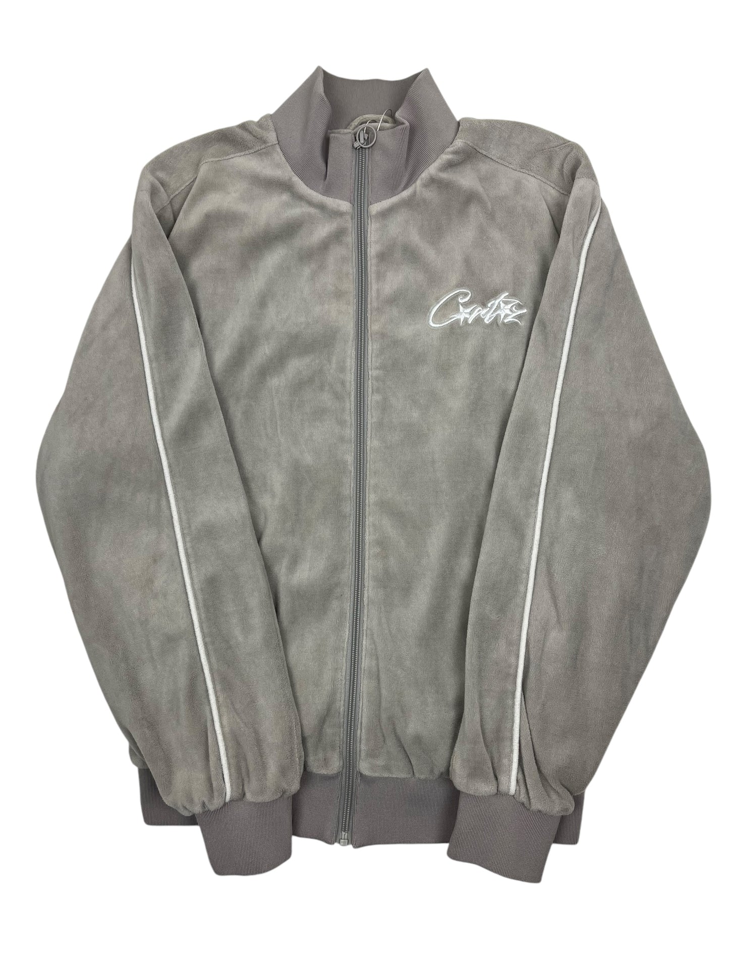 Corteiz Velour Tracksuit Set Grey - (GRADE A) M