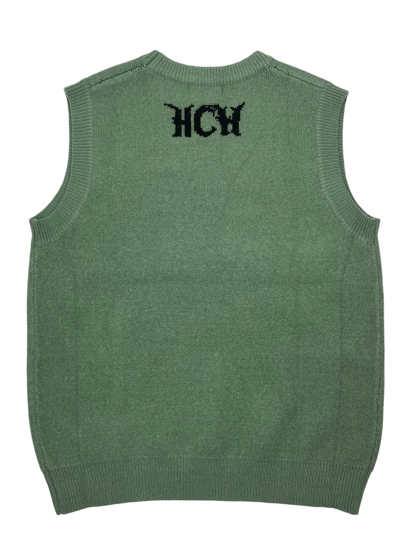 Heaven Can Wait Skull Vest Green - (NEW) M