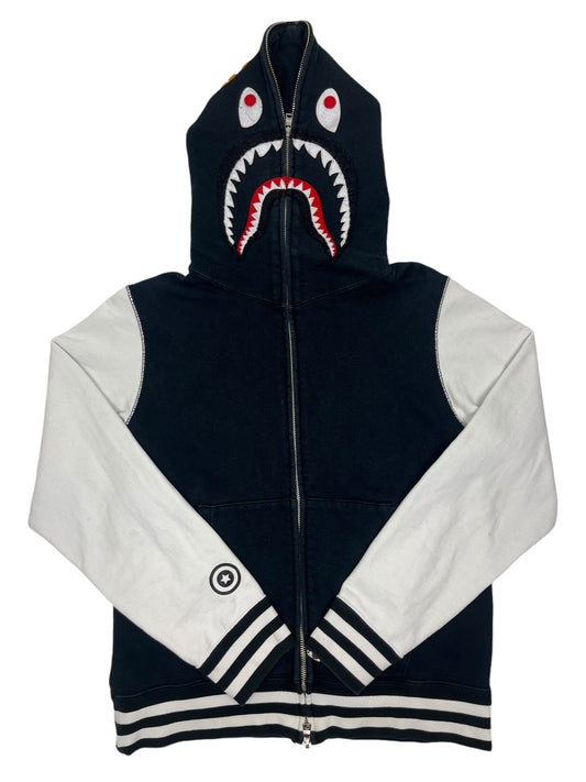 Bape Full Zip Shark Hoodie Black/White - (GRADE A) S