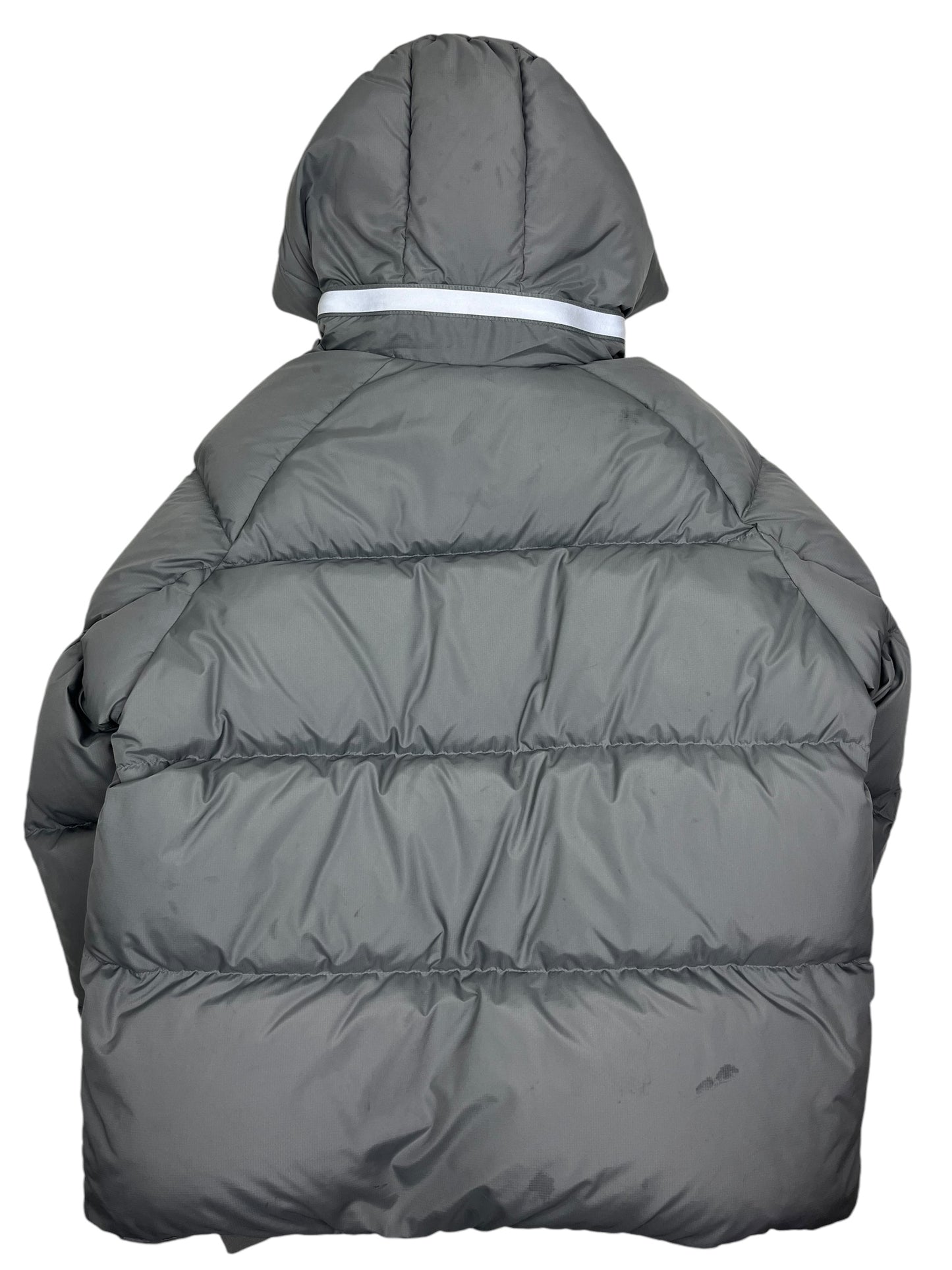 Syna Hood Logo Puffer Jacket Grey - (GRADE B) XXL